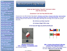 Tablet Screenshot of miniatureflagshop.com